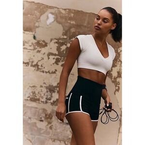 Free People FP Movement Island Time Shorts Bike Workout Black  Size Small NWOT